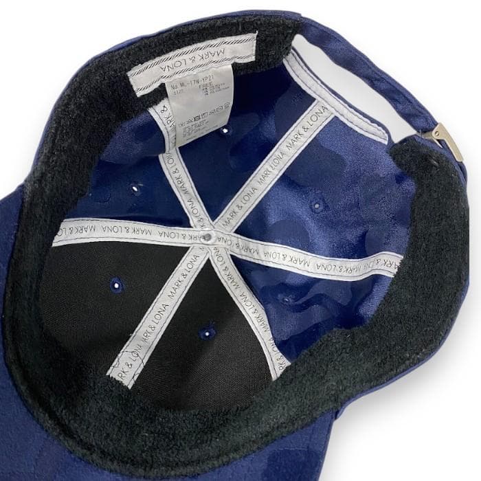 超美品 マーク＆ロナ カモフラ 髑髏 スカルワッペン キャップ 帽子 ゴルフ