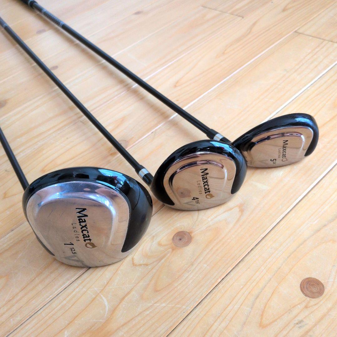 MAXCAT／レディース ゴルフクラブセット クラブ８本＋キャディバッグ／軽量