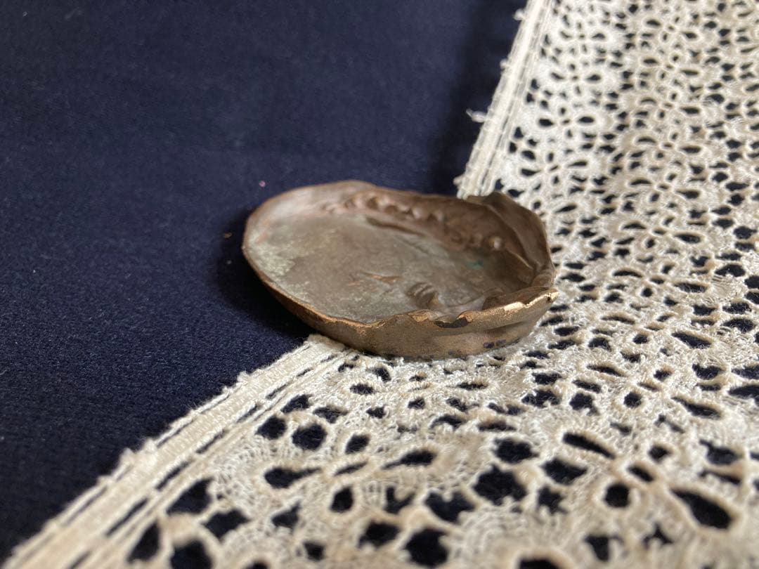 すずらんのモチーフ ブロンズ製ビィドポッシュ フランス アンティーク