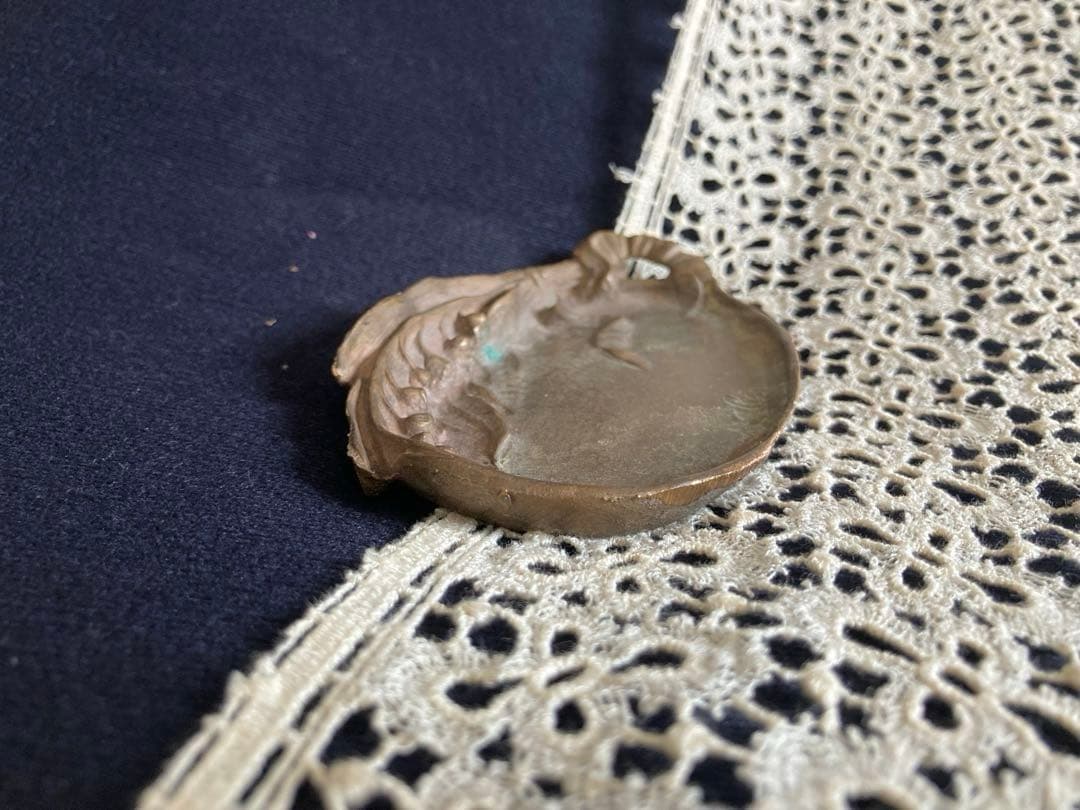 すずらんのモチーフ ブロンズ製ビィドポッシュ フランス アンティーク