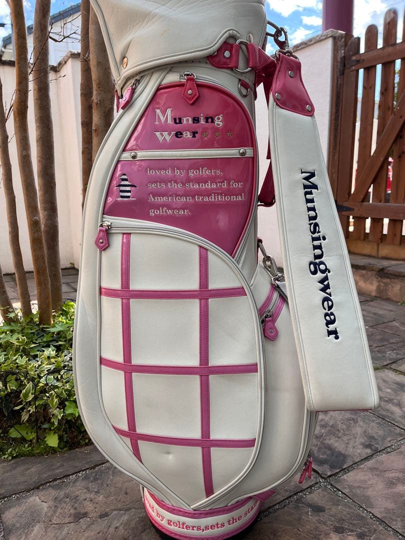 Munsingwear ゴルフ　キャディバッグ　レディース　ピンク　マンシング