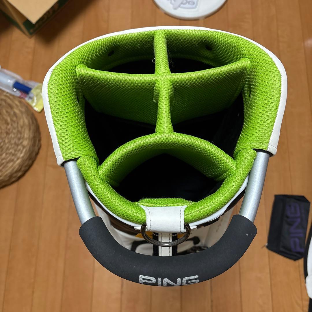 PING キャディバッグ ホワイト/グリーン