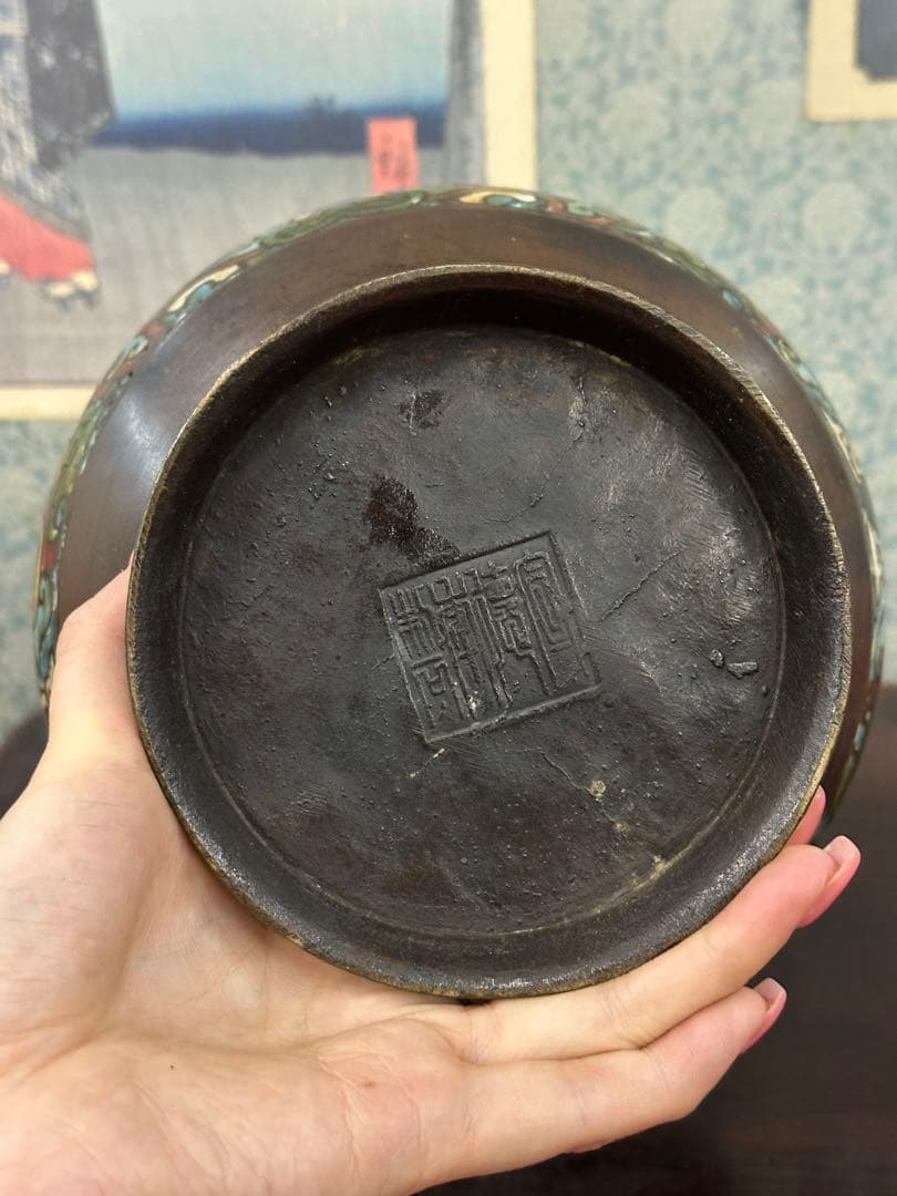 香爐？ 置物 銅器 宣德年製在銘 中國古美術