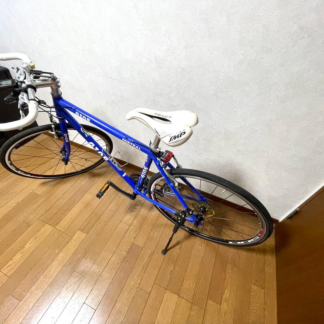【引き取り限定】GIOS MISTRAL クロスバイク 青　室内保管　付属品多数