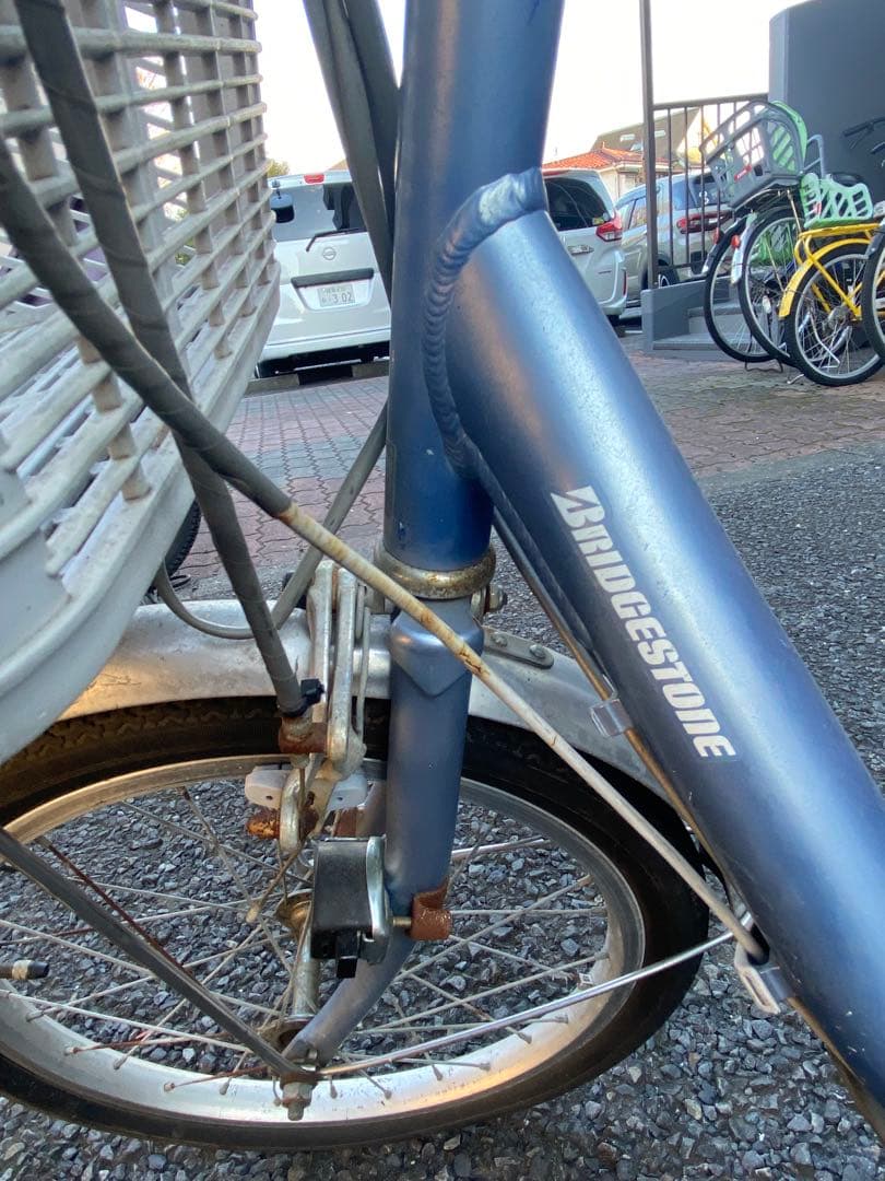 ブリヂストン充電　電動アシスタワゴン三輪車 ブルー