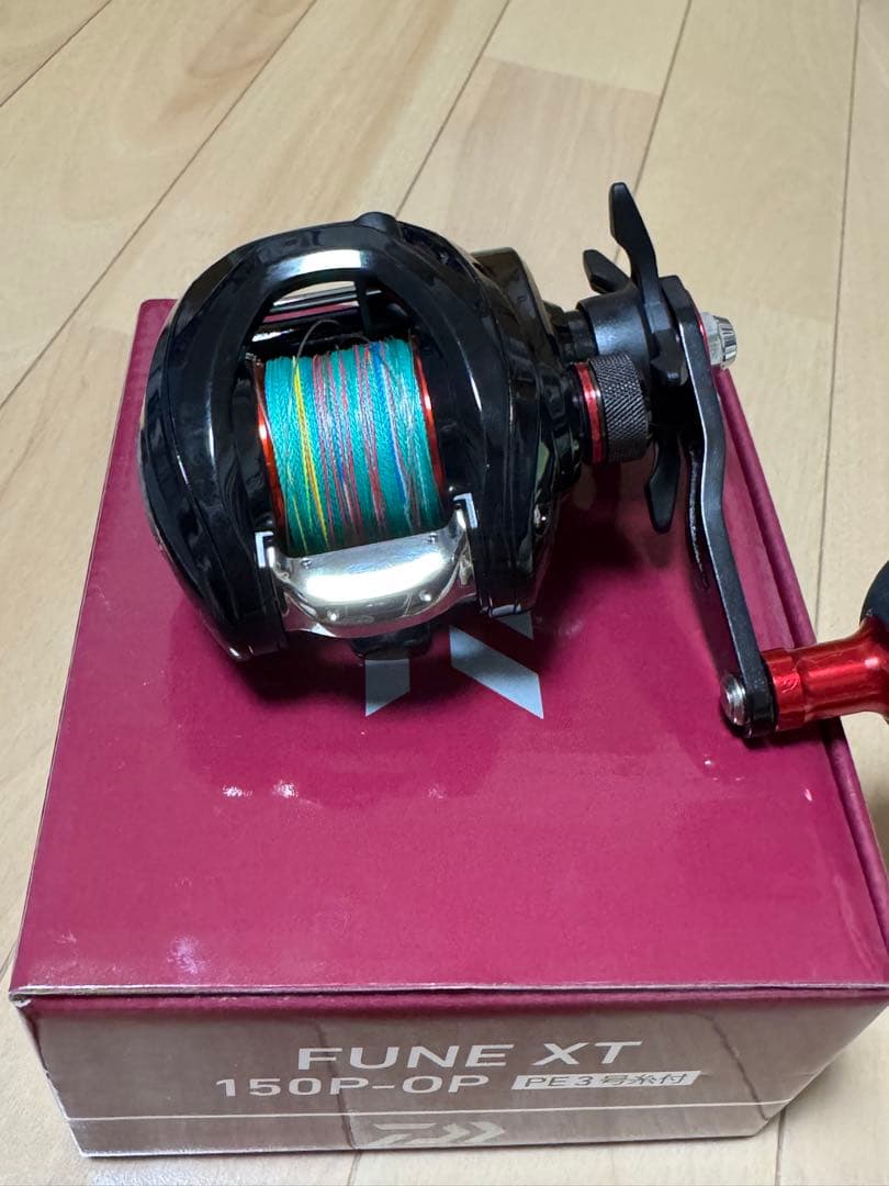 ダイワDAIWAタコ用 両軸リールフネXT150P-PE3号糸付き右ベイトリール