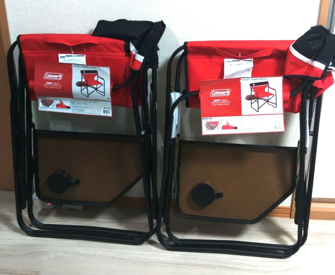 y*8様 【新品未使用タグ付】コールマン サイドテーブル付デッキチェアST 2脚