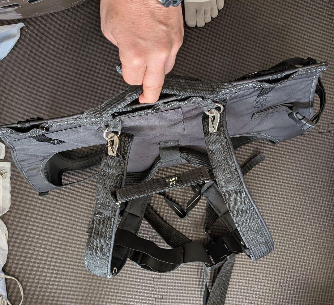 JULIUS-K9 降下用ハーネス　災害時に大型犬を背中に担いで運べますサイズL