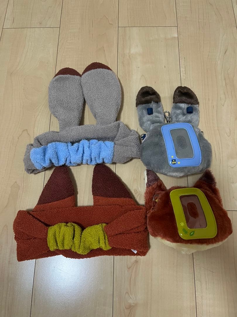 ズートピア　ニック　ジュディ　ヘアバンド　パスケース　セット