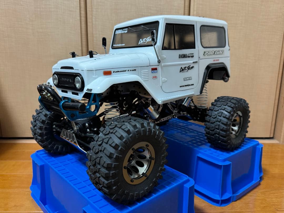 タミヤ CR01 プロポ3PMセット アルミパーツ多数 社外アルミフレーム付属