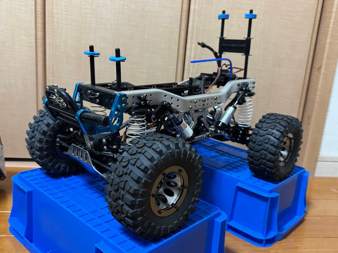 タミヤ CR01 プロポ3PMセット アルミパーツ多数 社外アルミフレーム付属