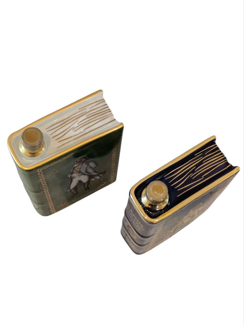 CAMUSカミュ ナポレオン ブック 陶器ボトル 青 緑 2本セット