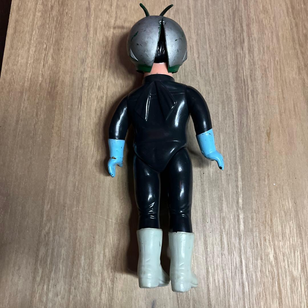 仮面ライダー ソフビ　当時物　マスク取れ　旧バンダイ　約26cm フィギュア