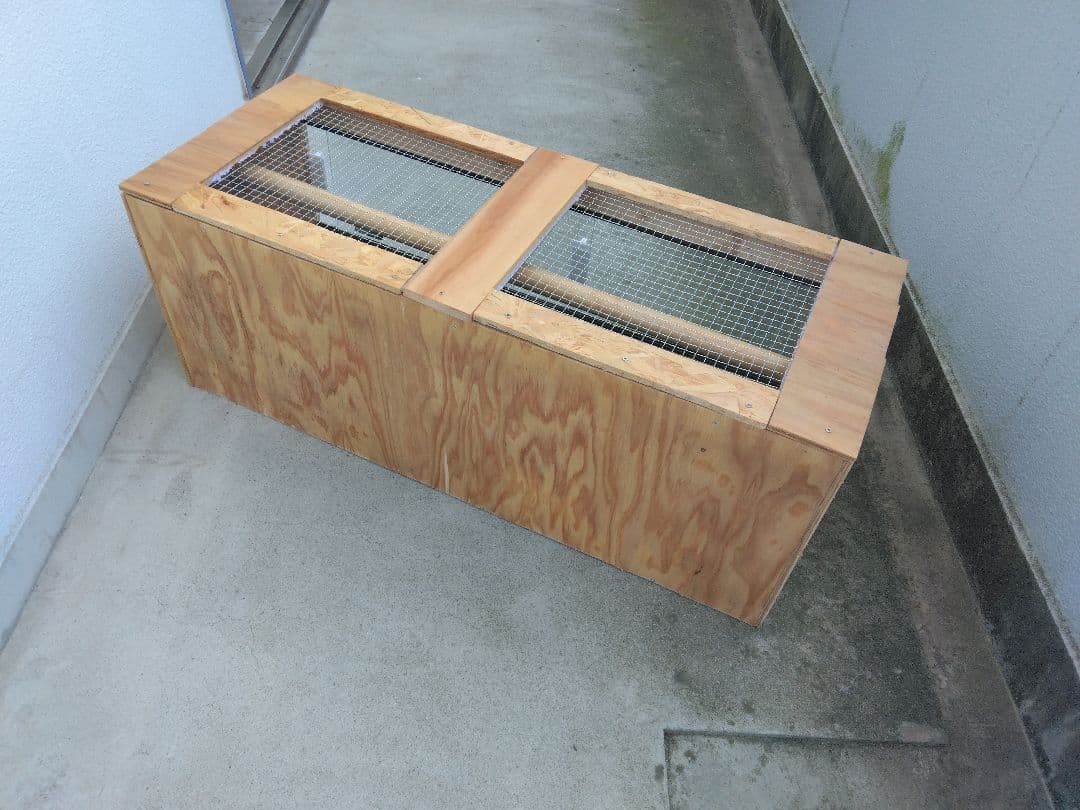 木製ケージ止まり木付き【未使用】