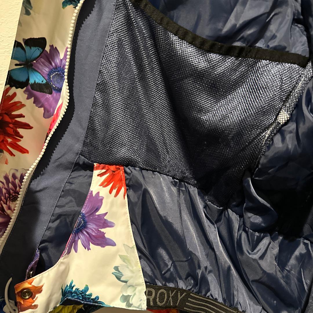 ROXY 花柄 スノーボードウェア レディース　白
