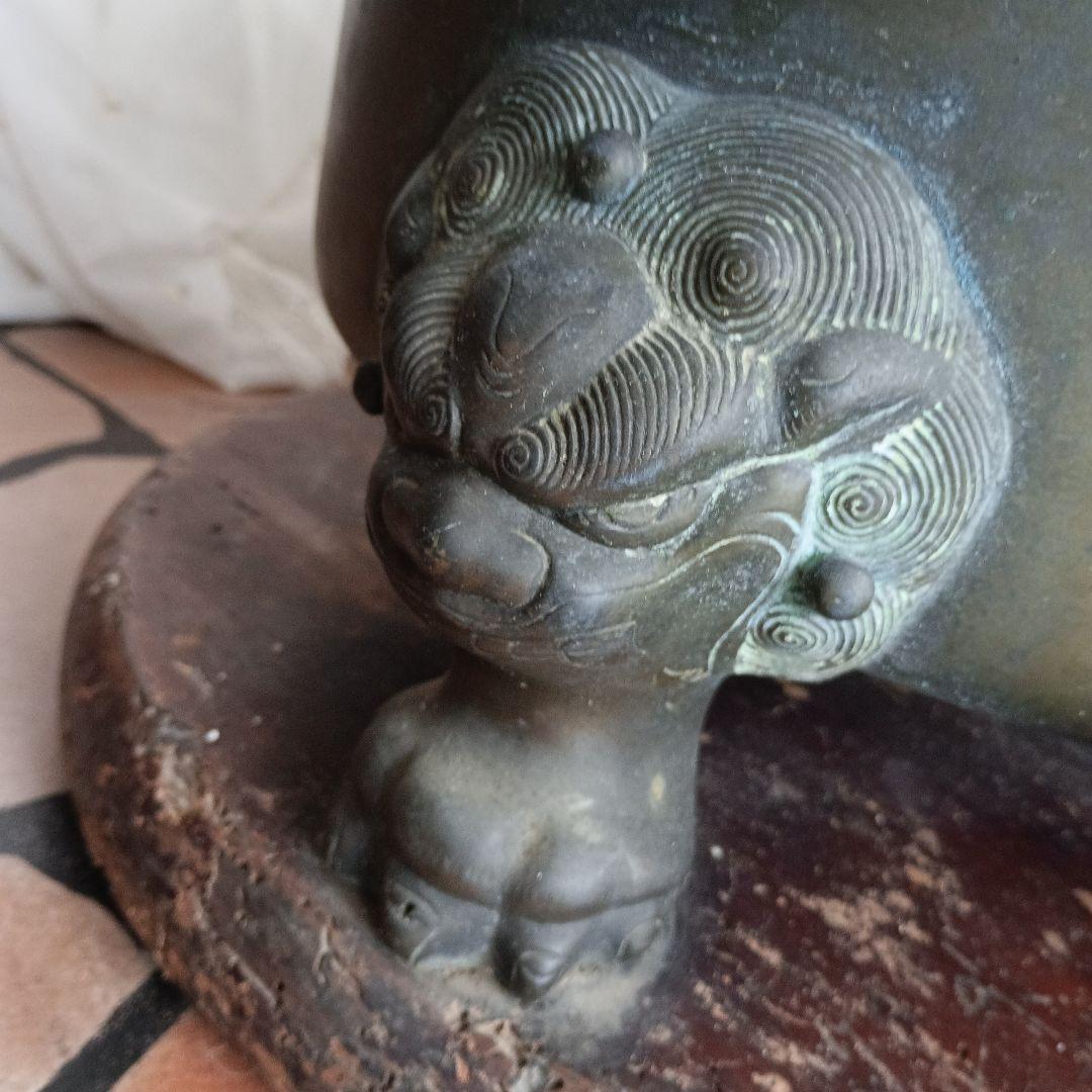 青銅製香炉 ライオンモチーフ