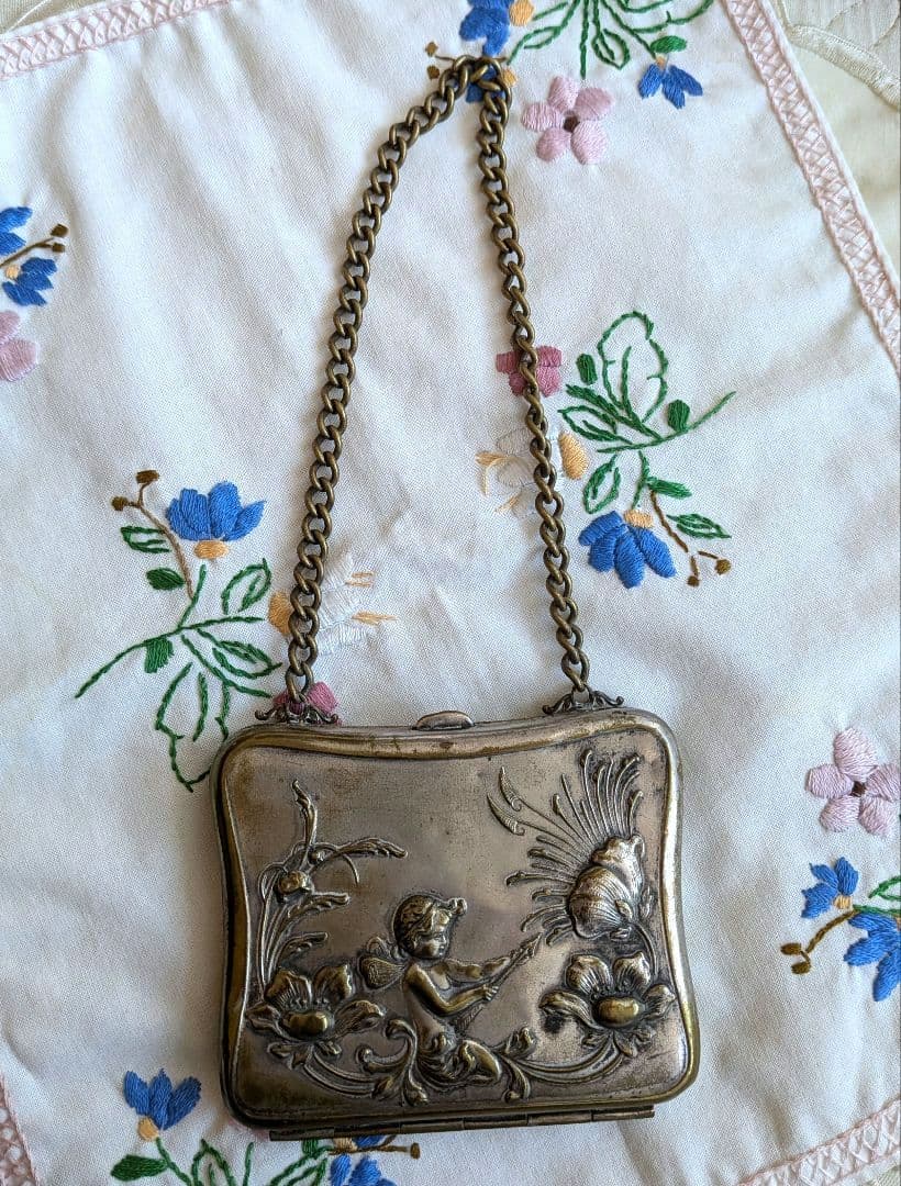 ビクトリア朝 アールヌーヴォー シルバー カラーケース 英国アンティーク