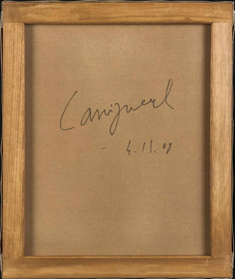 カシニョール　油彩　肉筆『婦人像』表と裏サイン　鑑定書　F8号　額装　b810