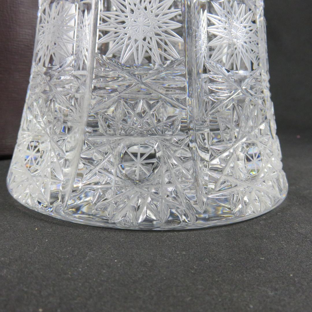 ガラス グラス 花瓶 花入 花器 ボヘミア クリスタル チェコ 高級