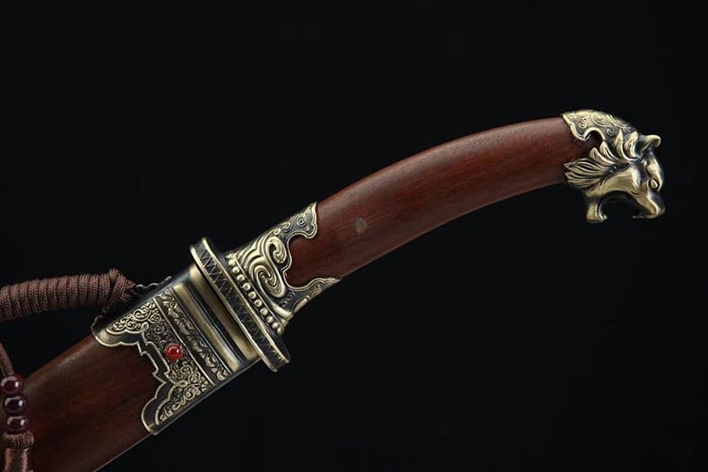 清腰刀刺繍春刀一体模様鋼唐横刀牛尾刀 古兵器 武具 刀装具 日本刀模造刀 居合刀