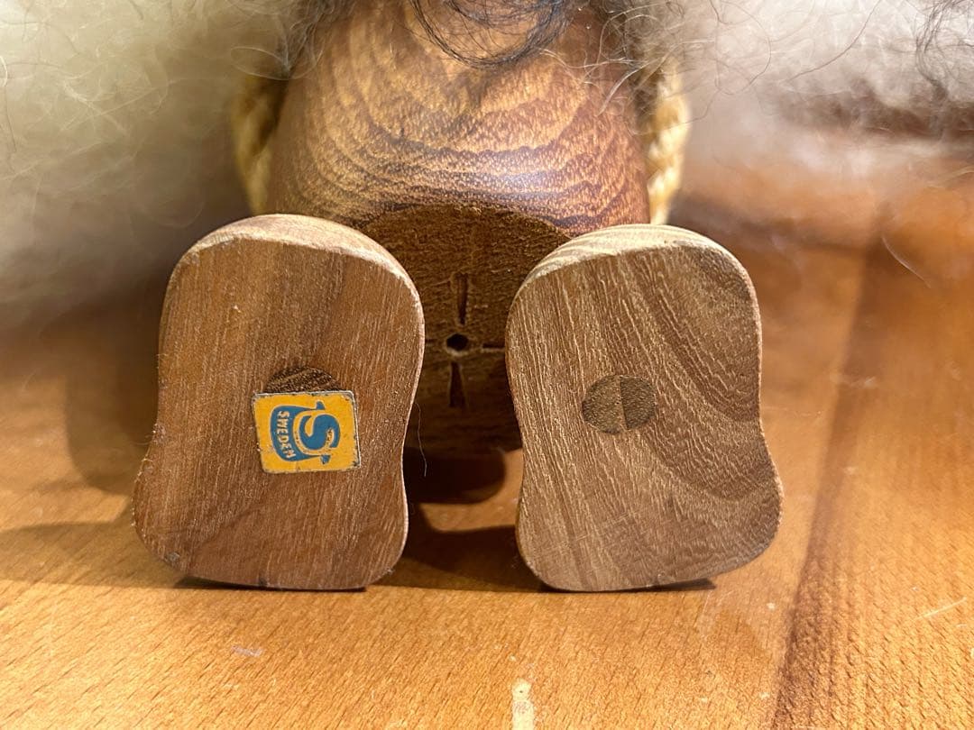 60s 北欧 ビンテージ 木製 チーク トロール人形 スウェーデン アンティーク