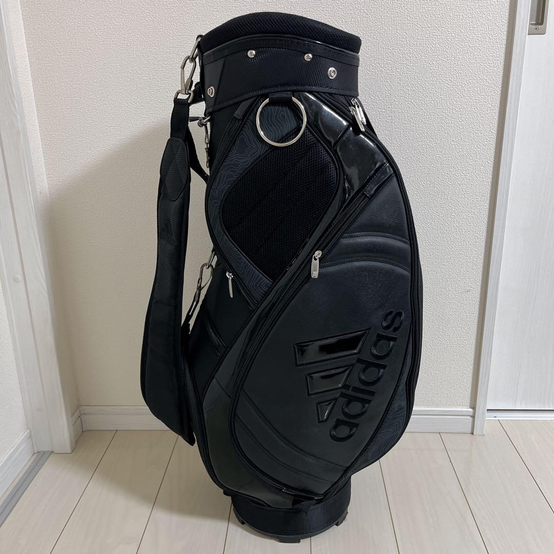 adidas アディダス キャディバッグ ゴルフ ブラック ヘッドカバー付き