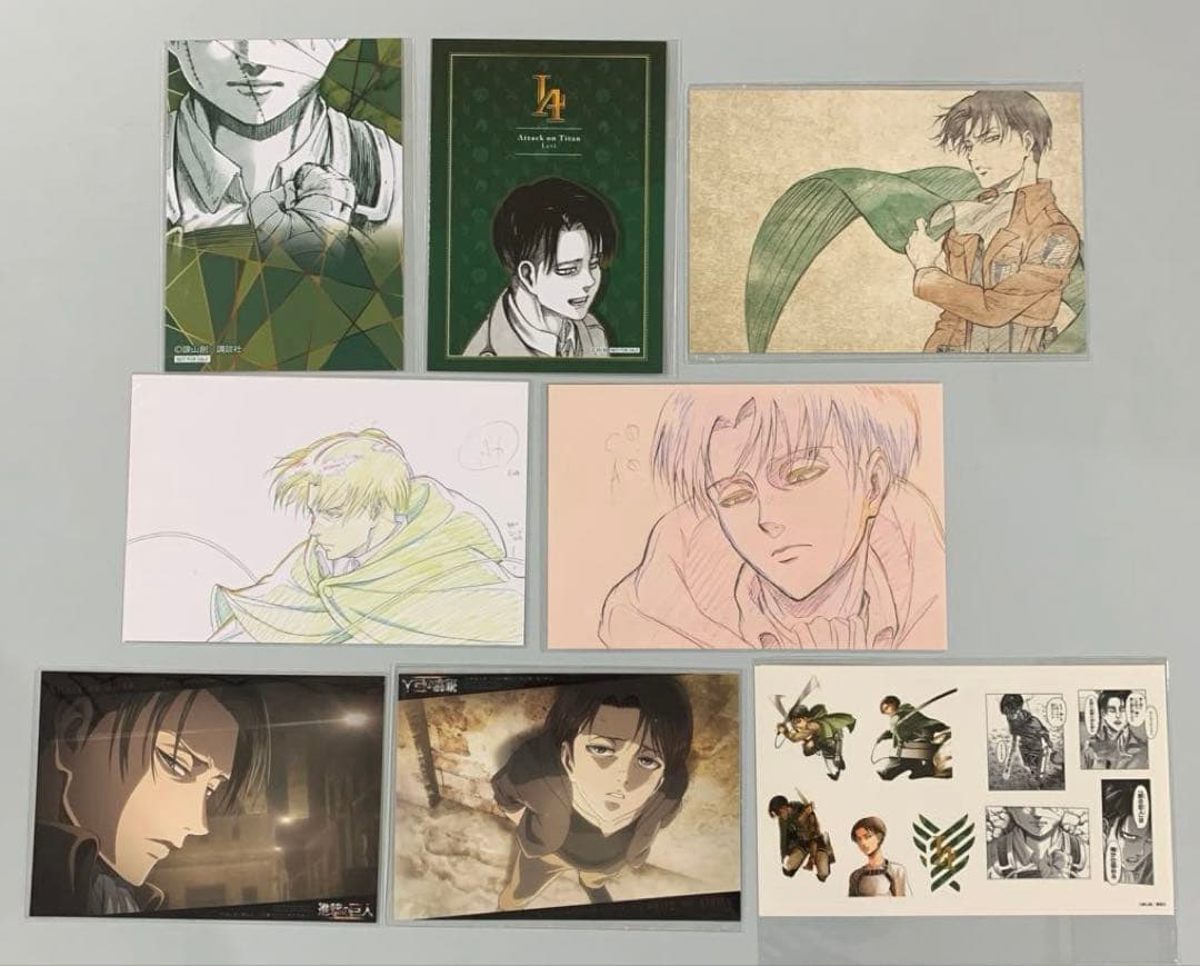☆進撃の巨人　リヴァイ ポストカード　ブロマイド　ステッカー　他　原画