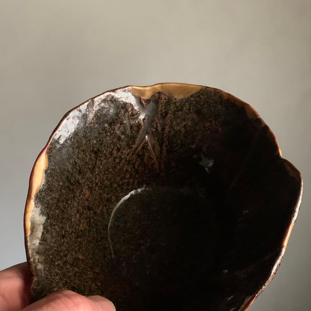 古丹波 蓮葉形 茶碗 鉢 茶道具 古美術 茶碗 古道具 アンティーク 丹波焼