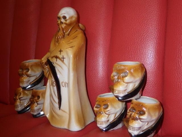 50'S★死神★スカル★デカンタ★ビンテージ★ポイズンボトル★髑髏★骸骨★毒瓶