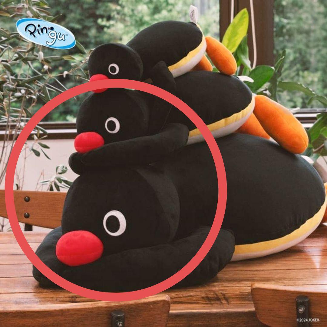 ピングー　くじ　ぬいぐるみ　寝そべり　1,2等セット