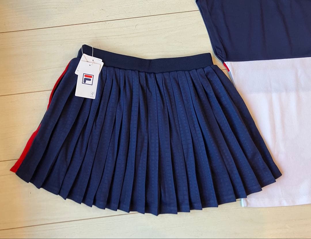 FILAフィラ＊星柄 ゲームシャツとプリーツスコートセット