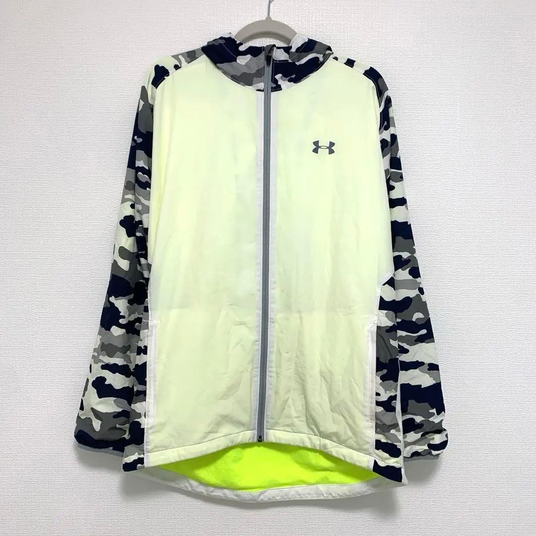 アンダーアーマー★メンズ ウィンドブレーカー ジャンパー 2XL 迷彩 蛍光