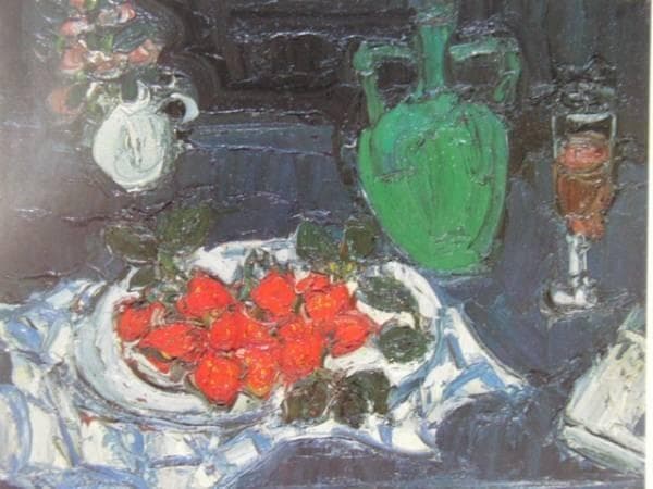 アンドレ・コタボ、静物、希少画集画、版上サイン入、新品額付