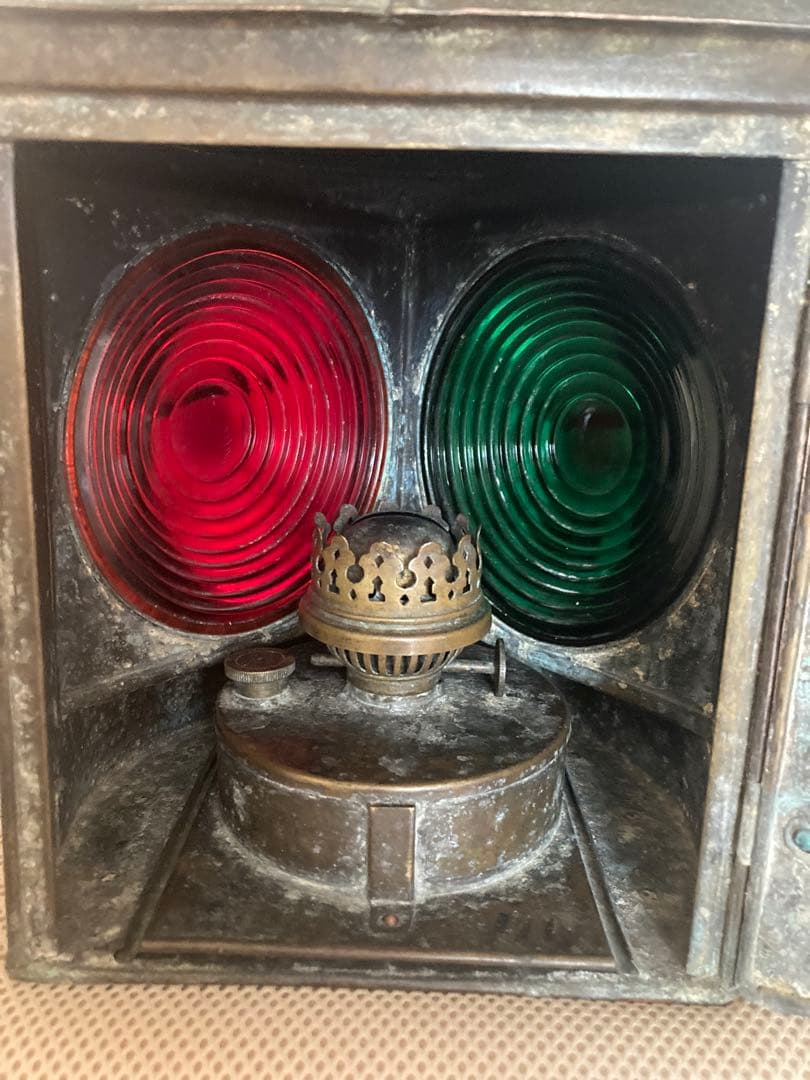 骨董品レトロアンティークランプ 船舶用舷灯 航海灯 レトロ ビンテージ