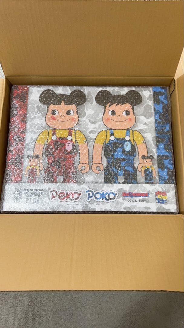 BE@RBRICK BAPE (R) ペコちゃん ポコちゃん 100％ 400％