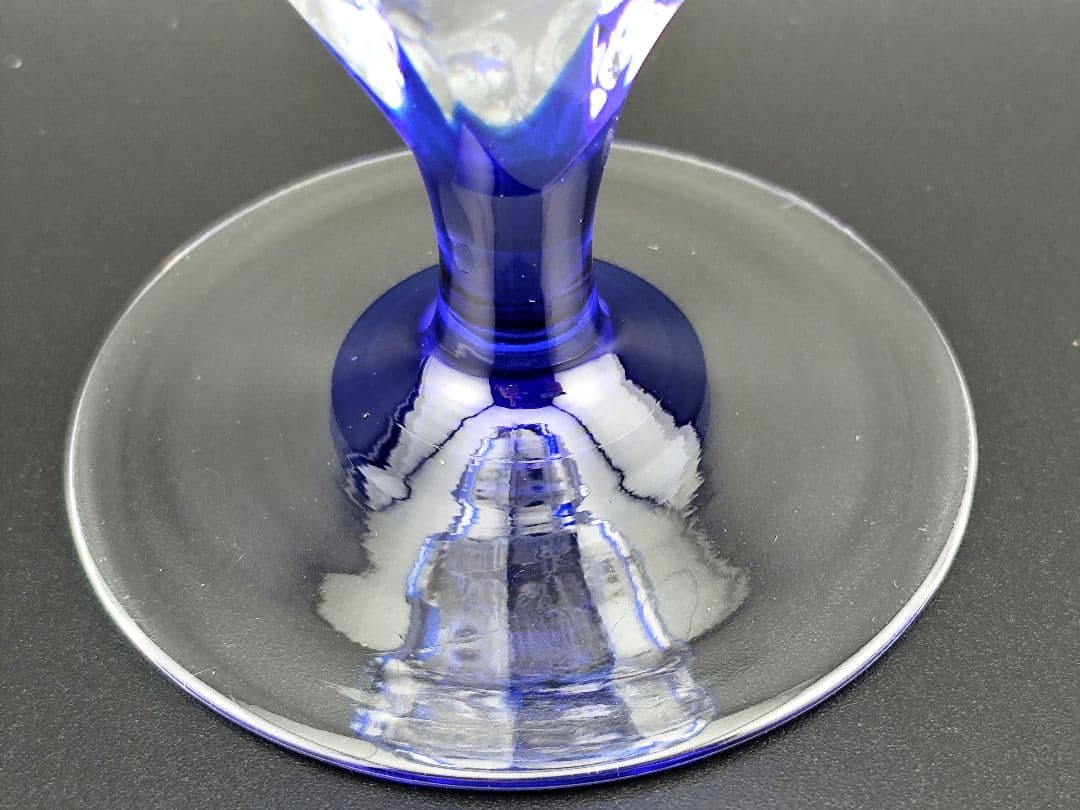 希少品☆江戸切子☆木村泰典 ワイングラス 脚付杯（切子 江戸切子 薩摩切子）