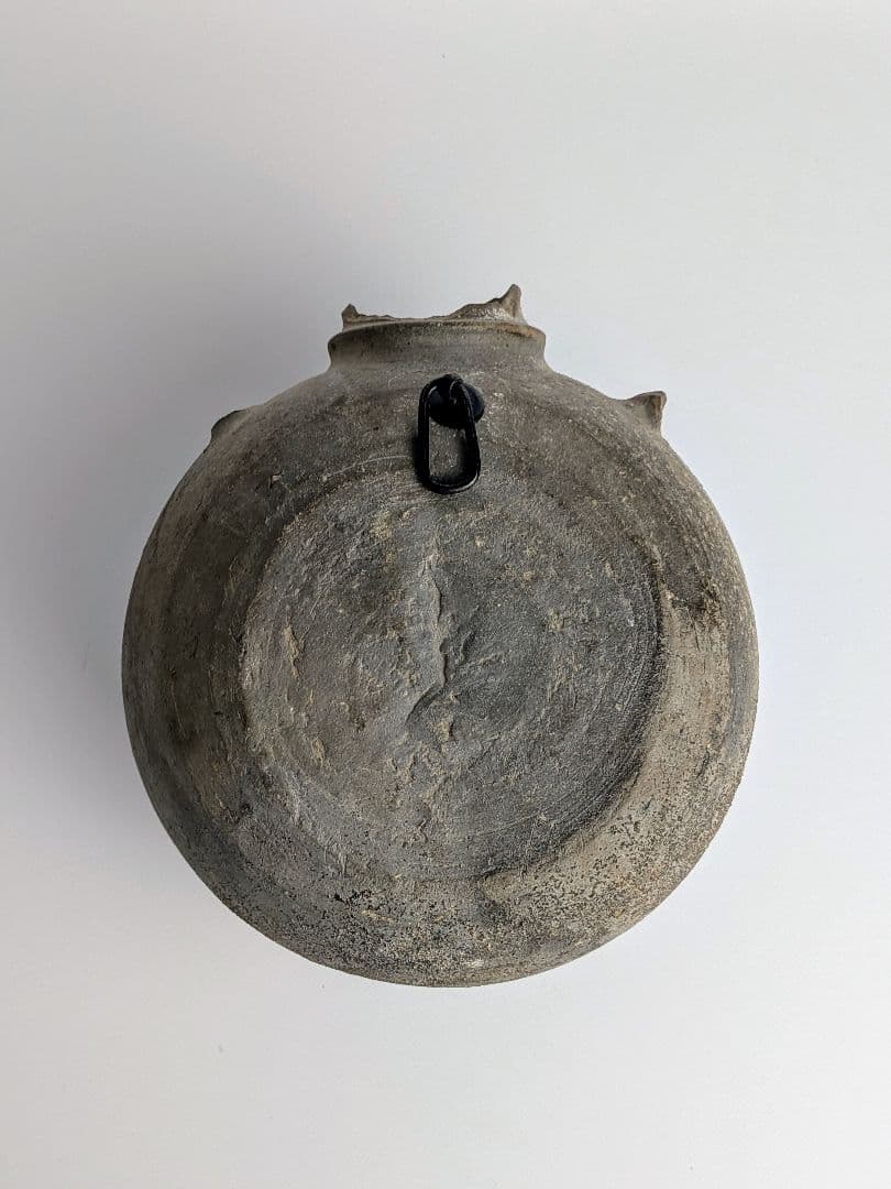 須恵器　扁壺（提瓶）　6〜7世紀　　掛け花入　花器　土器　古代美術　古陶磁