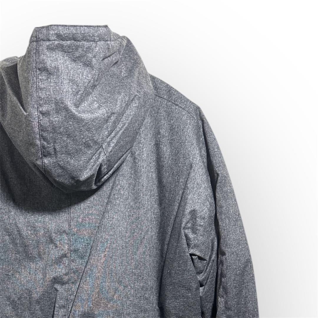 ATHLETA 中綿ジャケット メンズM グレー フード付き 防寒 アスレタ