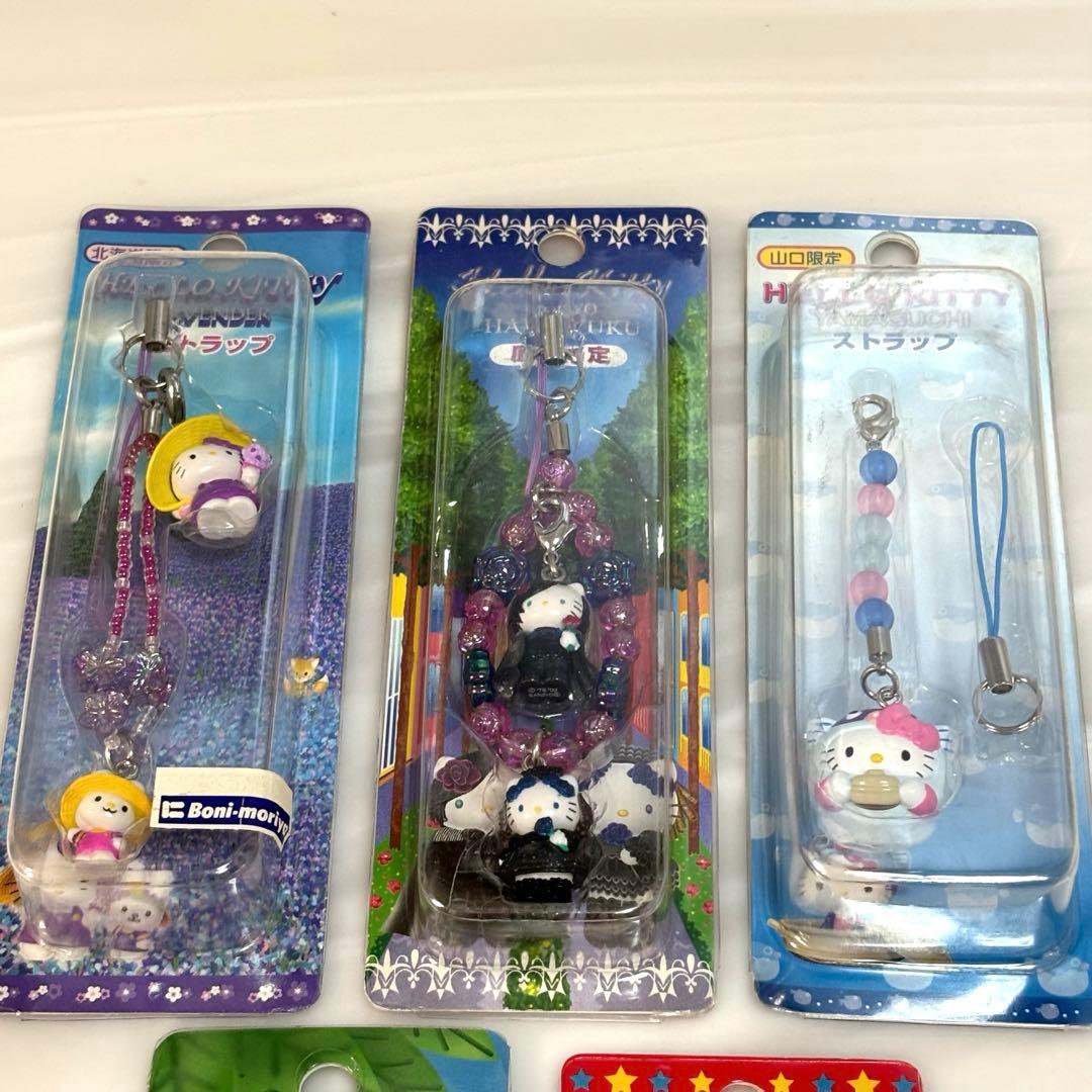 新品★ ハローキティ ご当地ストラップ 携帯ストラップ 5個セット 平成レトロ