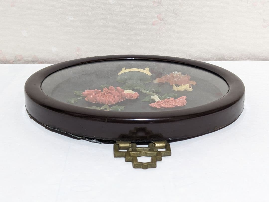 ♦中国美術伝統工芸品 菊花 金魚 花瓶 縁起物 額飾り 置物