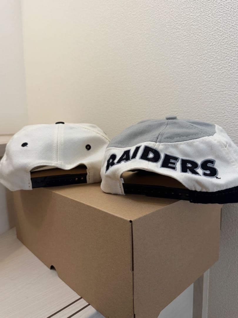90's RAIDERS NFLキャップ 2点セット