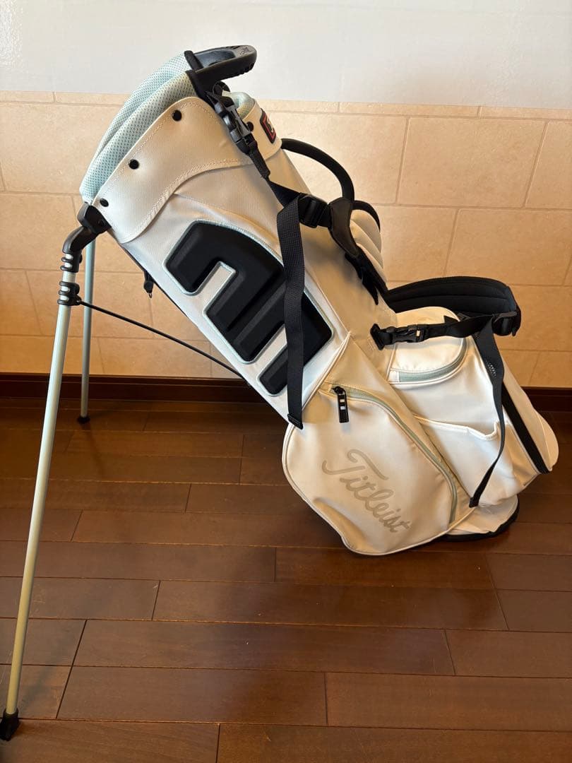 Titleist スタンド式ゴルフバッグ ホワイト×ライトブルー
