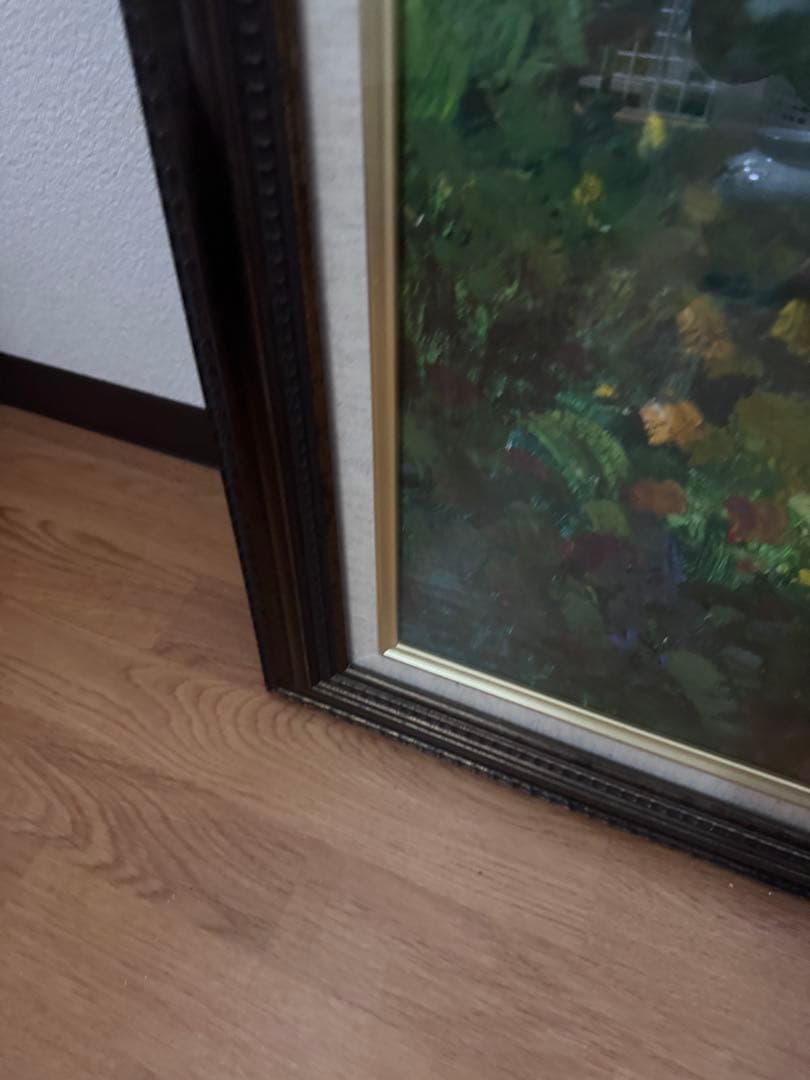 Donald’s 作　風景画 ドアと庭の油彩画