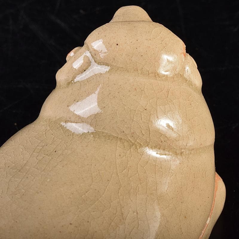 茶道具　萩焼　泥華窯造　十三代坂田泥華　羊香合　共箱　N　R7613