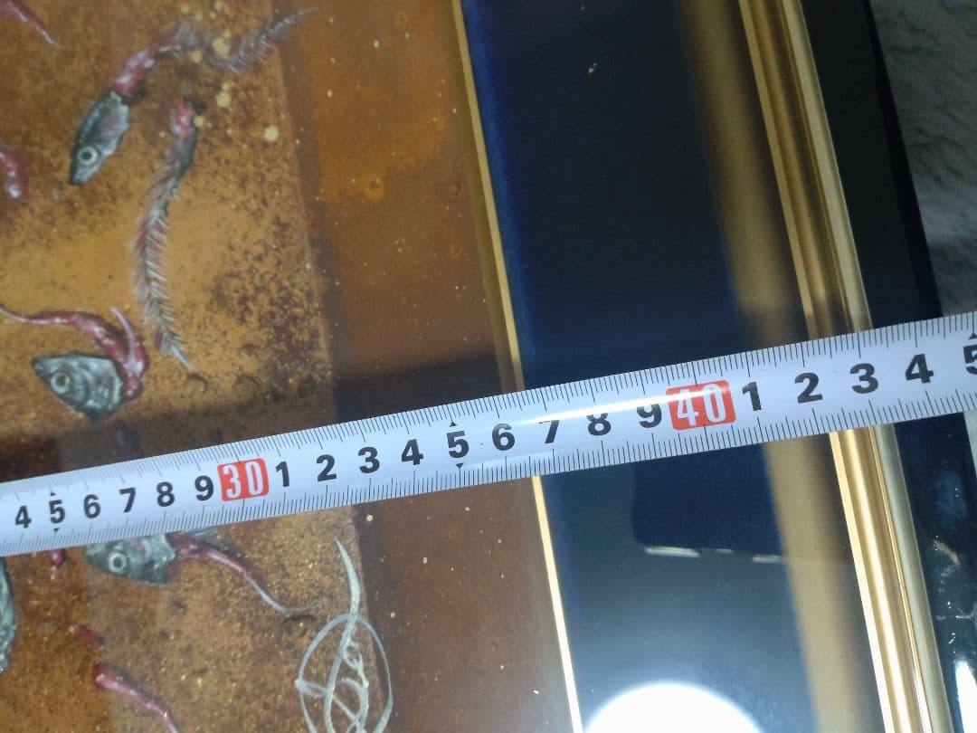 油絵【キビナゴ】一点物の原画/真作保証/作者サイン入り/油彩画