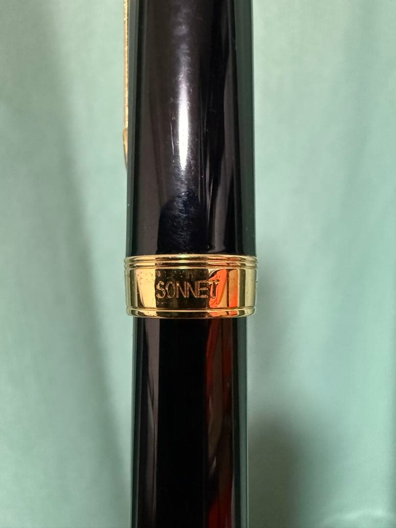 パーカー K18万年筆 ソネット F (細字) ボトルインク付き
