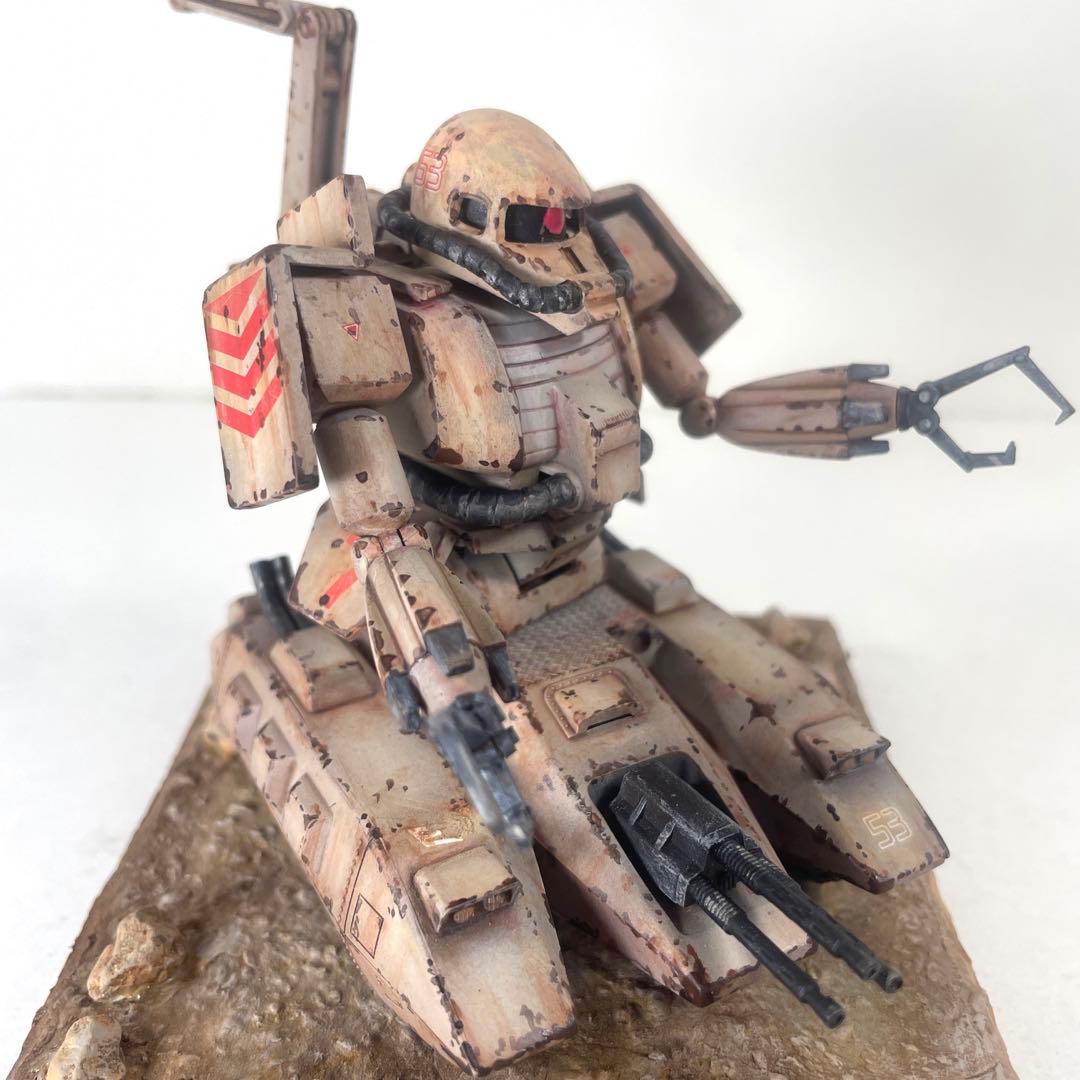 MSV ザクタンク 塗装完成品　ジオラマ台座付き