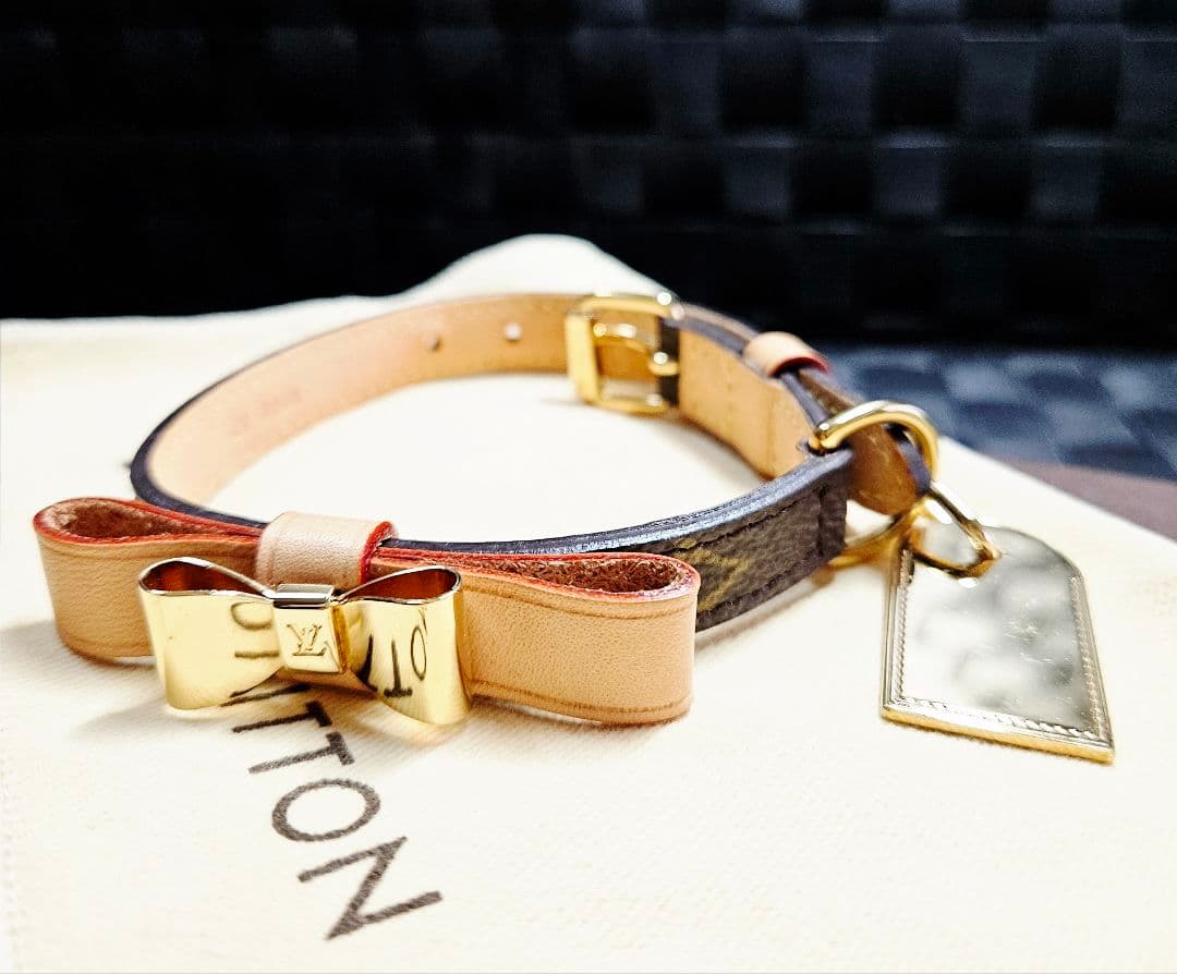 値下げ LOUIS VUITTON ルイヴィトンモノグラム 小型犬用首輪