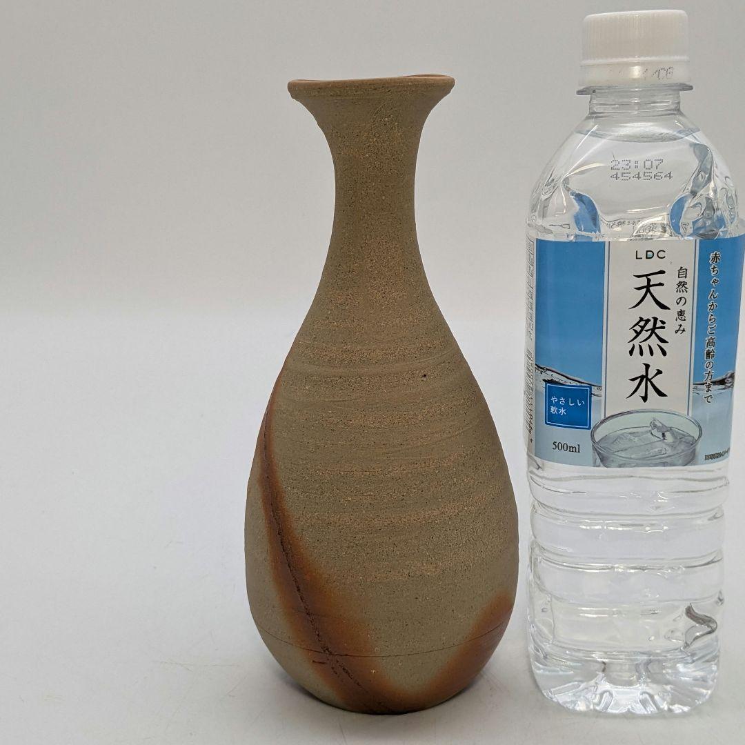 岡山県重要無形文化財 山本出 備前焼 緋襷一輪花入 用心箱 花瓶 花器 一輪挿し