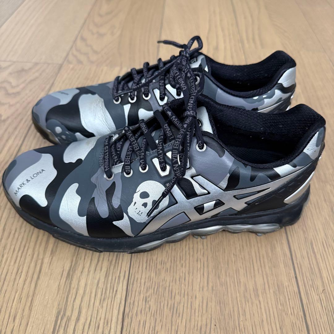 26.5cm ASICS MARK & LONA カモフラージュ ゴルフシューズ